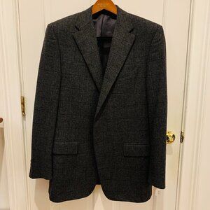 Corneliani Men's Gray Plaid Wool and Cashmere Blend Blazer Sport Coat $2,895